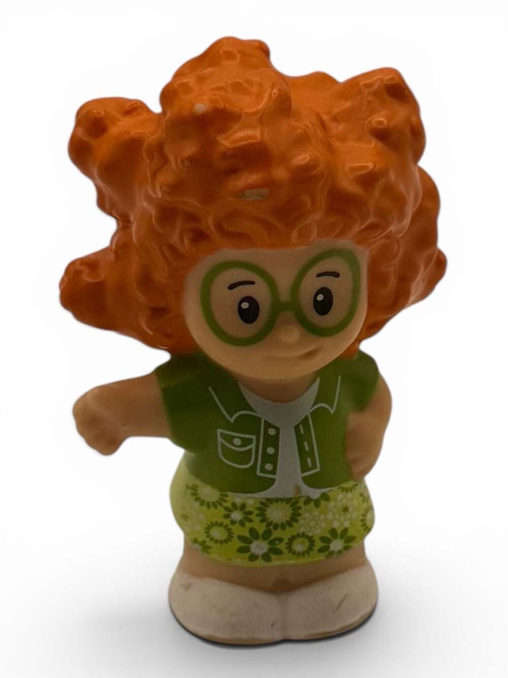 Fisher-Price Little People Sofie Figure with Red Curly Hair and Green Glasses